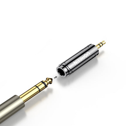 UGREEN 3.5mm audio adapter (male) for 6.35mm mini jack (female) gray – image 3