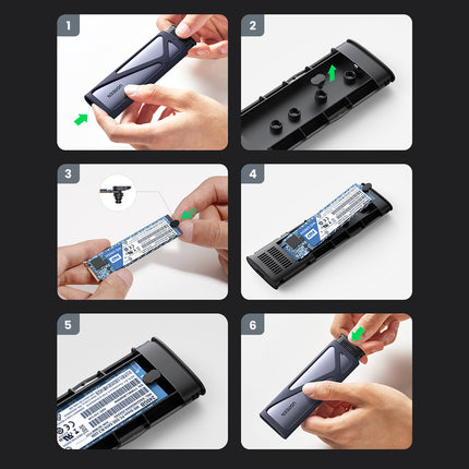 UGREEN Pocket case for SSD M.2 USB 3.2 Gen 2 SuperSpeed USB 10Gbps grey – image 7