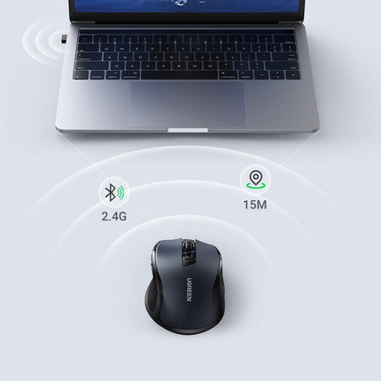 UGREEN Ergonomic optical wireless mouse USB 2.4GHz 4000DPI black – image 10