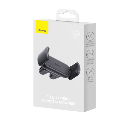 BASEUS Smartphone holder Steel Cannon 2 for black ventilation grate – image 5