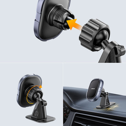 JOYROOM Magnetic handle for phone on gray dashboard – image 8