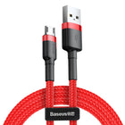 BASEUS Robust flexible cable USB microUSB QC3.0 2.4A 1M red