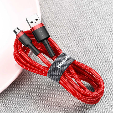 BASEUS Robust flexible cable USB microUSB QC3.0 2.4A 1M red – image 9