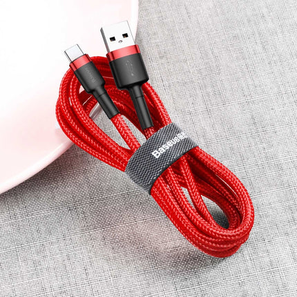 BASEUS Robust flexible cable USB-C USB cable QC3.0 3A 1M red – image 4