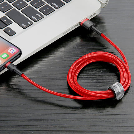 BASEUS Robust flexible cable USB Iphone Lightning QC3.0 2.4A 0.5M red – image 4