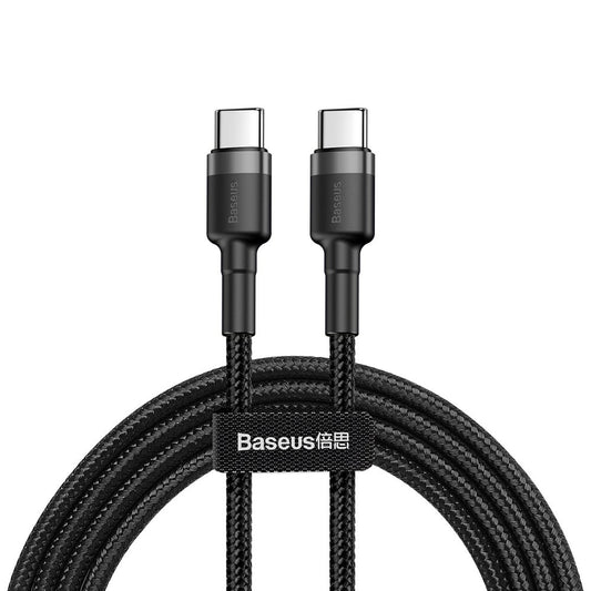BASEUS Durable flexible cable USB-C PD 2.0 60W 20V 3A QC3.0 1M black-gray cable