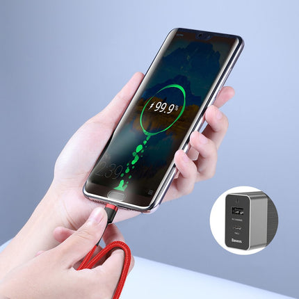 BASEUS Durable flexible cable USB-C PD 2.0 60W 20V 3A QC3.0 1M black-gray cable – image 10