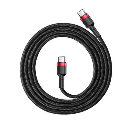 BASEUS Robust flexible cable USB-C PD 2.0 60W 20V 3A QC3.0 1M black-red – image 4