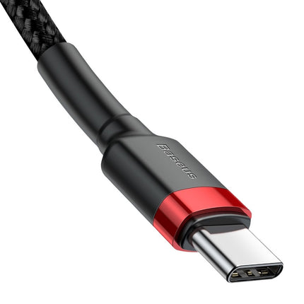 BASEUS Robust flexible cable USB-C PD 2.0 60W 20V 3A QC3.0 1M black-red – image 5