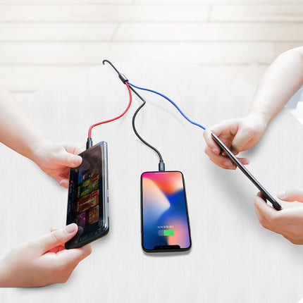 BASEUS Robust cable 3in1 USB microUSB Iphone Lightning USB-C 3.5A 1.2M black – image 9
