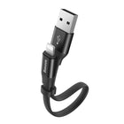 BASEUS Flat cable USB Iphone Lightning cable with holder 2A 23CM black
