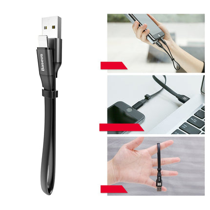BASEUS Flat cable USB Iphone Lightning cable with holder 2A 23CM black – image 10