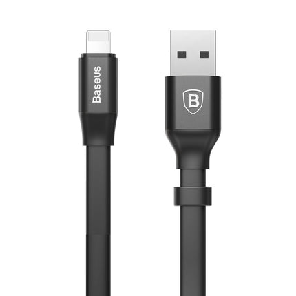 BASEUS Flat cable USB Iphone Lightning cable with holder 2A 23CM black – image 2