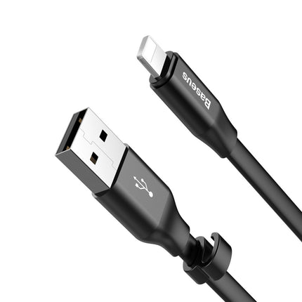 BASEUS Flat cable USB Iphone Lightning cable with holder 2A 23CM black – image 5