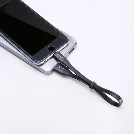 BASEUS Flat cable USB Iphone Lightning cable with holder 2A 23CM black – image 6