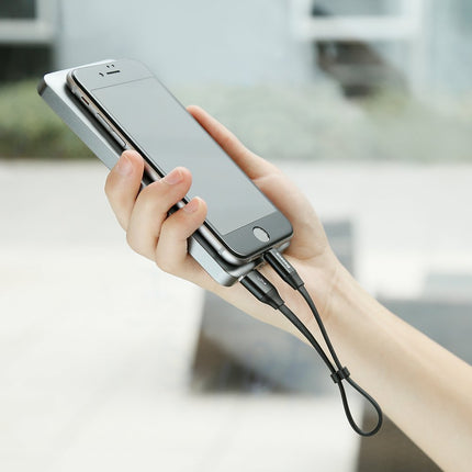 BASEUS Flat cable USB Iphone Lightning cable with holder 2A 23CM black – image 8