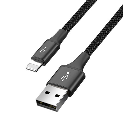 BASEUS USB cable 4w1 2 x Iphone Lightning USB-C microUSB in nylon 3.5A 1.2m black – image 2