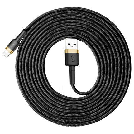 BASEUS Robust nylon cable USB Iphone Lightning QC3.0 2A 3M black and grey cable – image 21