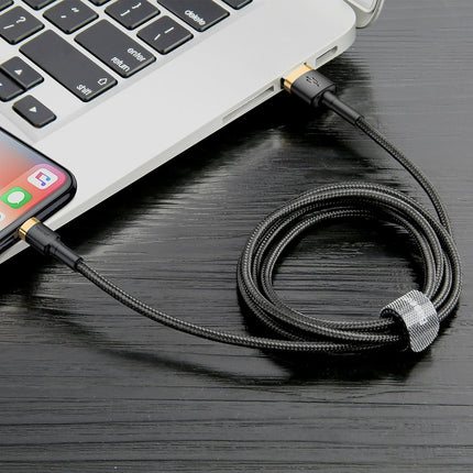 BASEUS Robust nylon cable USB Iphone Lightning QC3.0 2A 3M black and grey cable – image 26