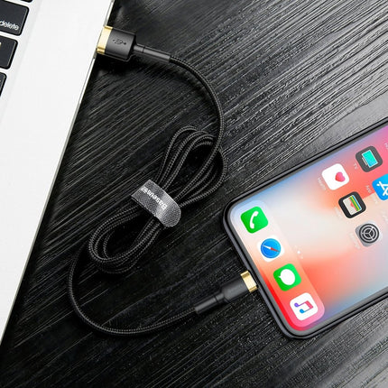 BASEUS Robust nylon cable USB Iphone Lightning QC3.0 2A 3M black and grey cable – image 28