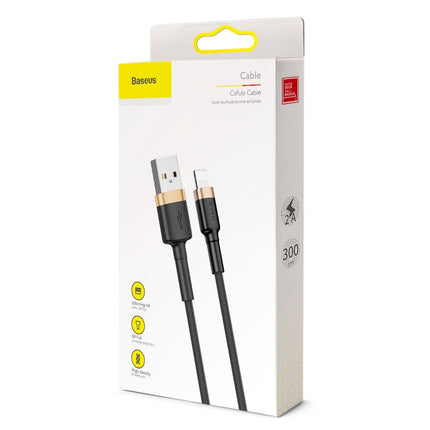 BASEUS Robust nylon cable USB Iphone Lightning QC3.0 2A 3M black and grey cable – image 29