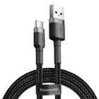 BASEUS Robust nylon cable USB-C 2A 3M black and grey cable