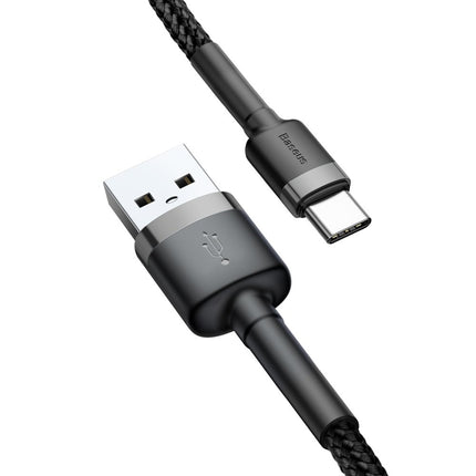 BASEUS Robust nylon cable USB-C 2A 3M black and grey cable – image 7