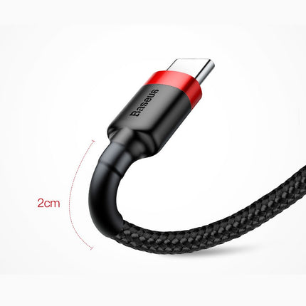 BASEUS Durable nylon cable USB-C QC3.0 2A 3M black and red – image 10