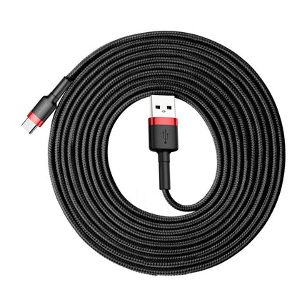 BASEUS Durable nylon cable USB-C QC3.0 2A 3M black and red – image 8