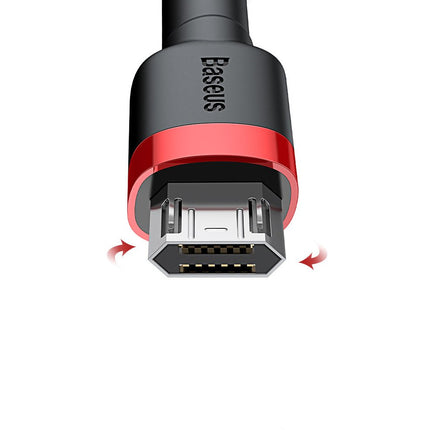 BASEUS Robust nylon cable USB microUSB 2A 3M black and grey cable – image 11