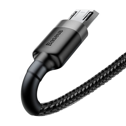 BASEUS Robust nylon cable USB microUSB 2A 3M black and grey cable – image 4