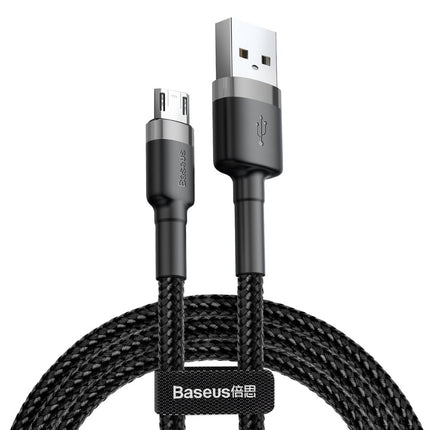 BASEUS Robust nylon cable USB microUSB 2A 3M black and grey cable – image 5