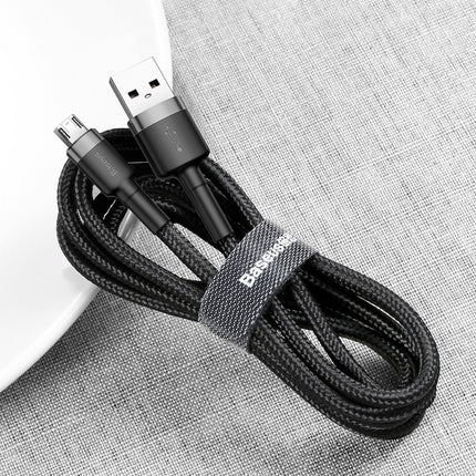 BASEUS Robust nylon cable USB microUSB 2A 3M black and grey cable – image 6