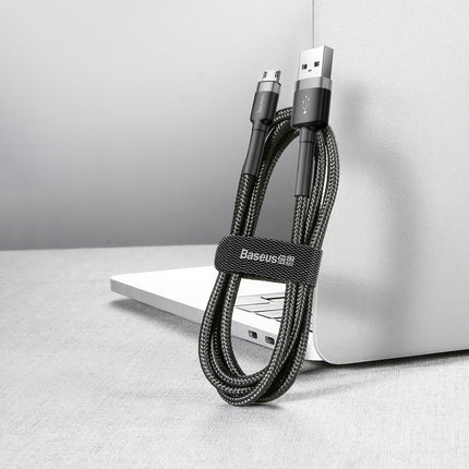 BASEUS Robust nylon cable USB microUSB 2A 3M black and grey cable – image 8