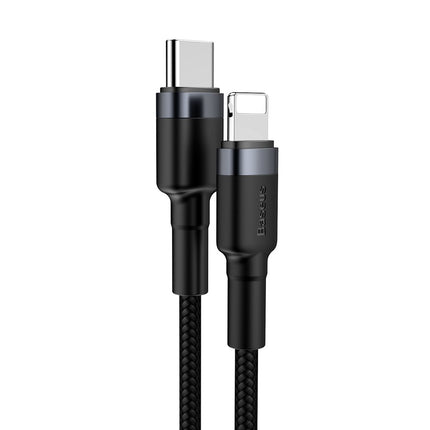 BASEUS Robust nylon cable USB-C PD Iphone Lightning 18W QC3.0 1m black-gray – image 3