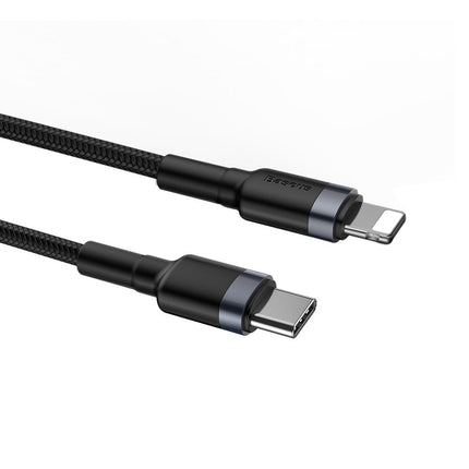 BASEUS Robust nylon cable USB-C PD Iphone Lightning 18W QC3.0 1m black-gray – image 4