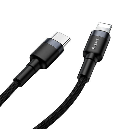 BASEUS Robust nylon cable USB-C PD Iphone Lightning 18W QC3.0 1m black-gray – image 5