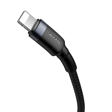 BASEUS Robust nylon cable USB-C PD Iphone Lightning 18W QC3.0 1m black-gray – image 6