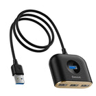 BASEUS Adapter HUB 4in1 USB Adapter USB3.0 TO USB3.0*1+USB2.0*3 1m Black