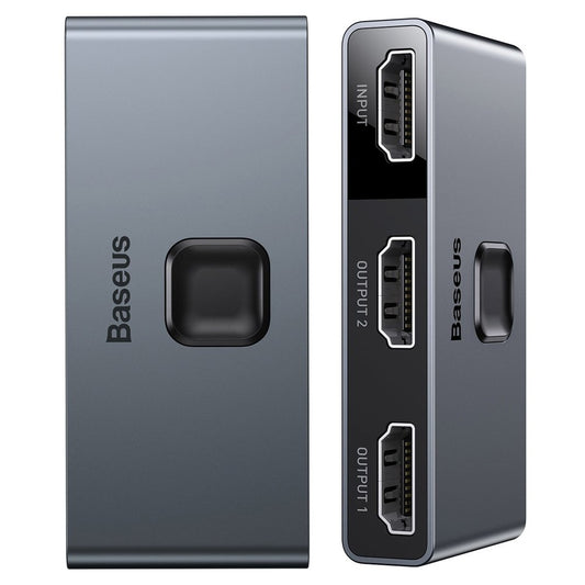 BASEUS Switch splitter switch HDMI 2x HDMI 4K 30 Hz two-way grey
