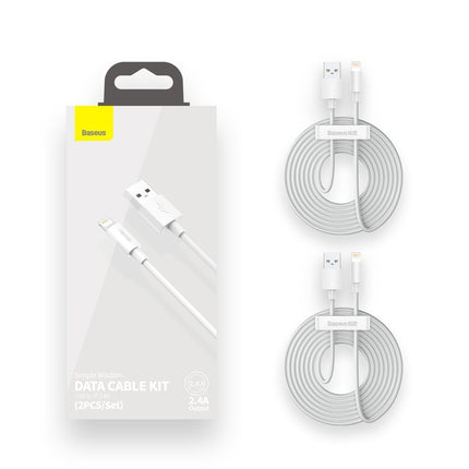 BASEUS 2x USB Iphone Lightning cable fast charging Power Delivery 1.5 m white – image 5