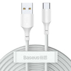 BASEUS 2x USB USB-C cable fast charging Power Delivery Quick Charge 40 W 5 A 1.5 m white