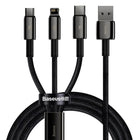 BASEUS Cable 3in1 USB-C cable Iphone Lightning microUSB 3.5 A 1.5 m black