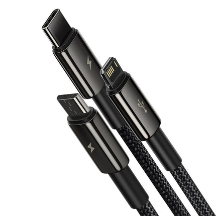 BASEUS Cable 3in1 USB-C cable Iphone Lightning microUSB 3.5 A 1.5 m black – image 2