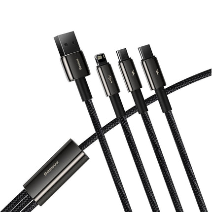 BASEUS Cable 3in1 USB-C cable Iphone Lightning microUSB 3.5 A 1.5 m black – image 4