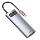 BASEUS Multifunctional 6in1 USB HUB USB-C PD HDMI 3x USB 3.2 RJ45 Gray
