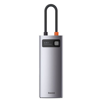 BASEUS Multifunctional 6in1 USB HUB USB-C PD HDMI 3x USB 3.2 RJ45 Gray – image 8