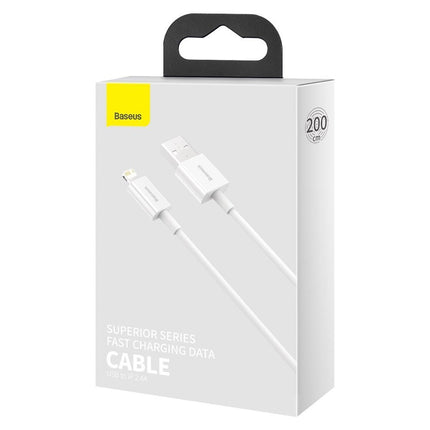 BASEUS Superior cable USB Iphone Lightning 2.4A 2m White – image 5