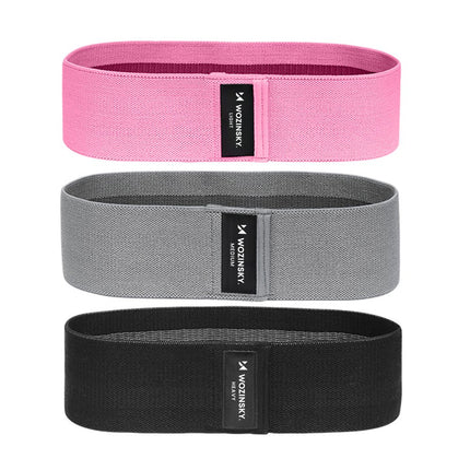 WOZINSKY Fabric resistance bands exercise bands mini band yoga fitness crossfit SET of 3 pcs – image 2