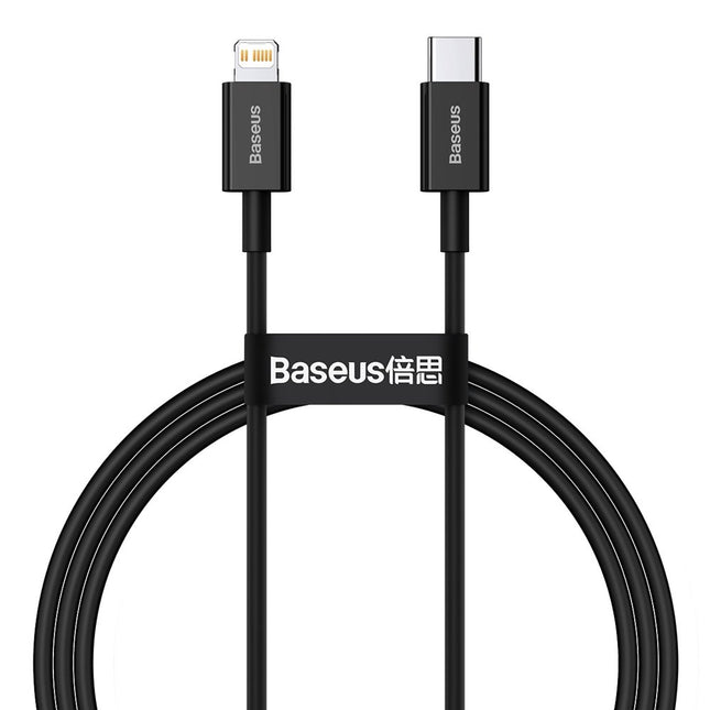 BASEUS Superior cable USB-C Iphone Lightning cable for fast charging 20W 1m black